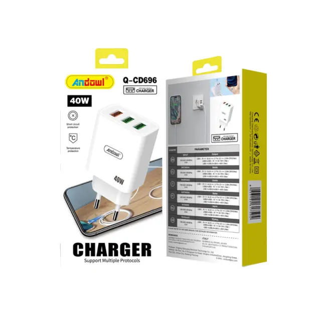 Andowl Αντάπτορας Γρήγορης Φόρτισης 25W Type-C και Lightning Q-CD669