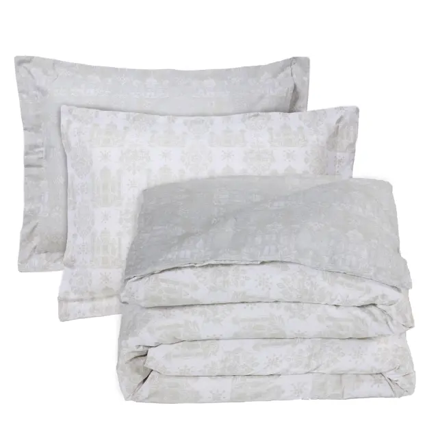 Σετ Σεντόνια 240x260 Υπέρδιπλα Happy Das Home 9673 Taupe-White 100% βαμβακερόΧωρίς Λάστιχο 3