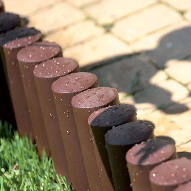 Prosperplast IPALPLUS-R222 Φράχτης κήπου πλαστικός Palisada (8τμχ) 2,35m x 25Υcm Καφέ / 103766 2