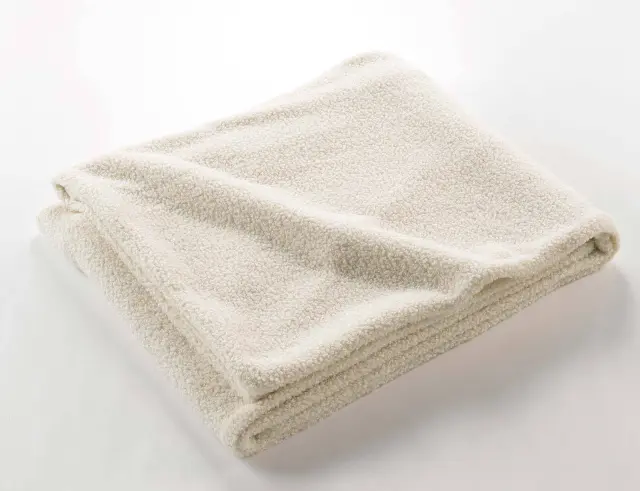 Κουβέρτα Wooly Douceur d'intérieur με επένδυση fleece και διαστάσεις 125x150cm - White 1612091 3