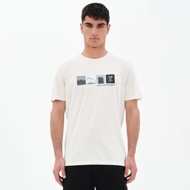 Emerson Save The Planet T-Shirt (221.EM33.47-L.Orange) - Εκρού