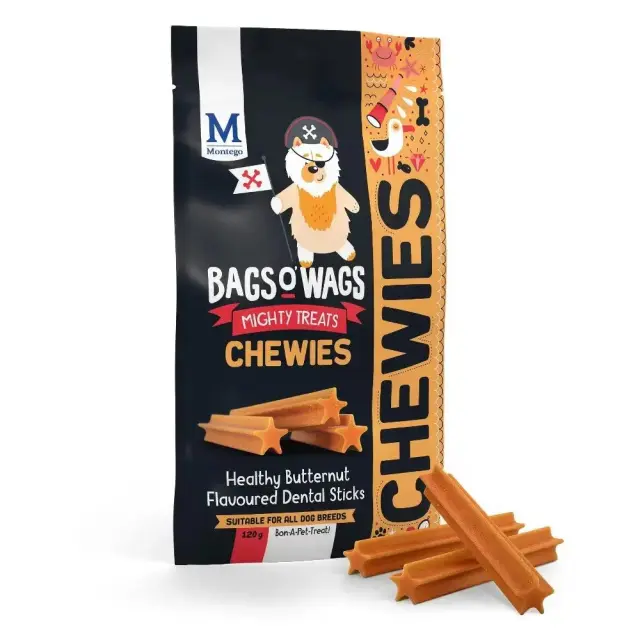 Montego Bags O’ Wags Chewies Butternut Dental Sticks 120gr