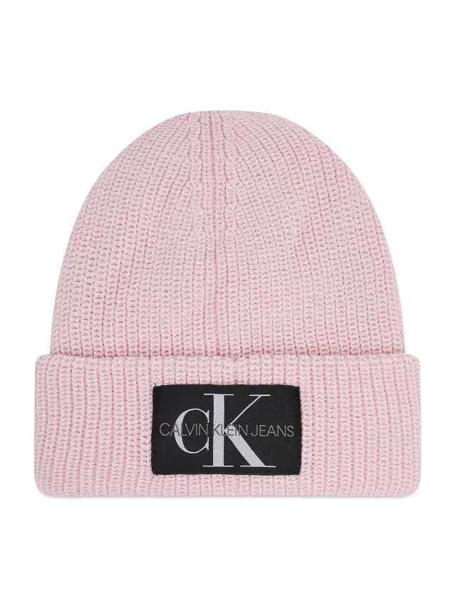 Calvin Klein Γυναικείος Σκούφος Monogram Beanie Wool Ροζ
