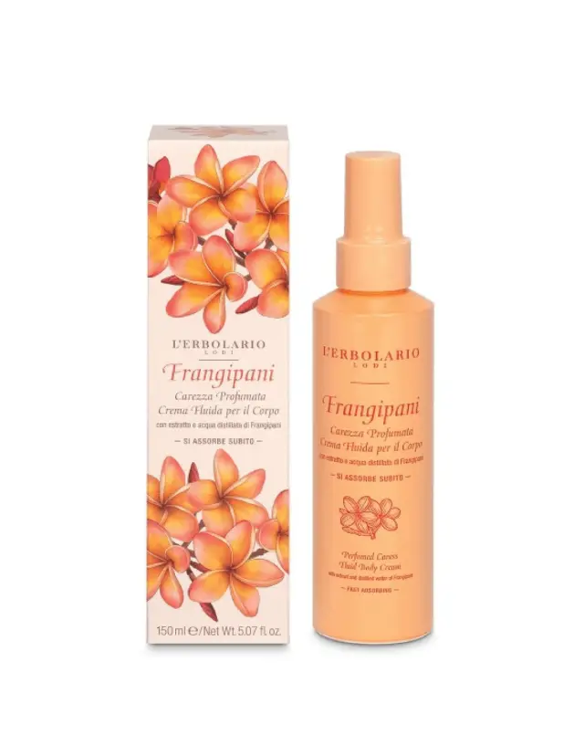 L' Erbolario Frangipani Carezza Profumata Αρωματική Λεπτόρρευστη Κρέμα 150ml Σώματος/ Ταλκ