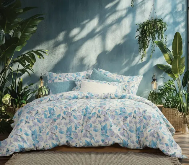 ΣΕΤ ΣΕΝΤΟΝΙΑ ΒΑΜΒΑΚΕΡΑ ΜΟΝΑ DREAM ON BLUE 170X270 NEF-NEF HOMEWARE BLUE