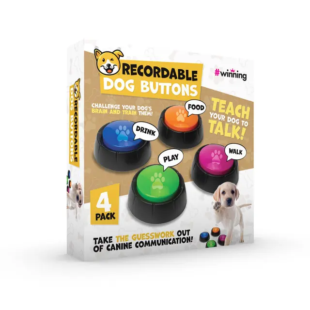 The Source Winning Set 4 Recordable Dog Buttons (Κουμπιά ηχογράφησης για εκπαίδευση σκύλου) 3