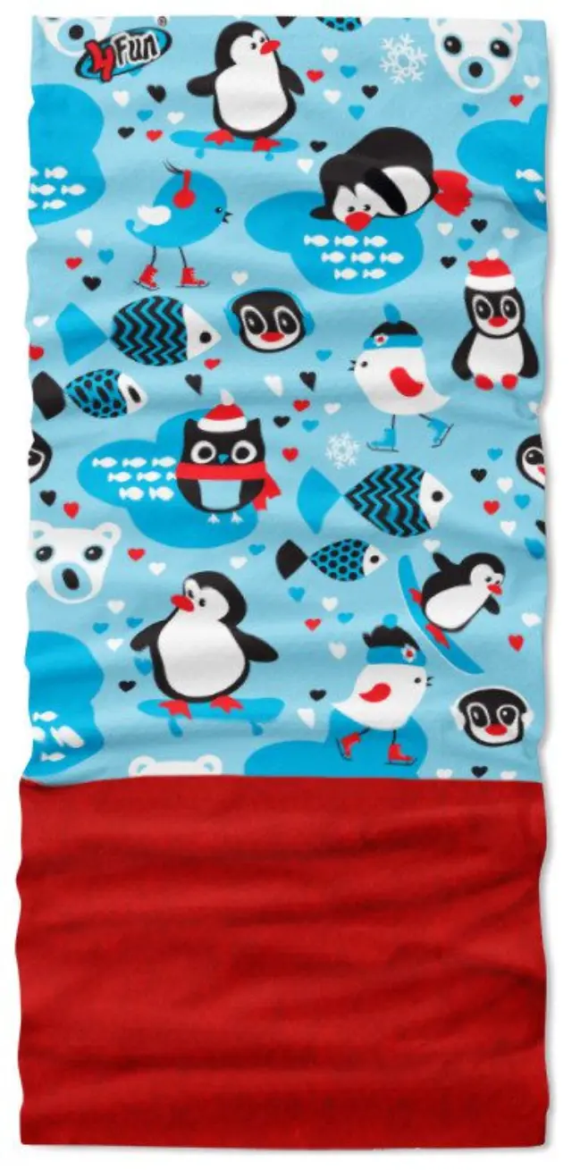 Polartec Kids Winter Penguins Μαντήλι Λαιμού 4Fun - POLARTECKIDS-WINTERPENGUI