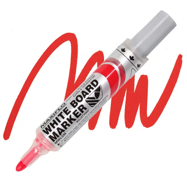 Μαρκαδόρος Ασπροπίνακα Pentel Maxiflo MWL5M-BO - Red - 1τεμ