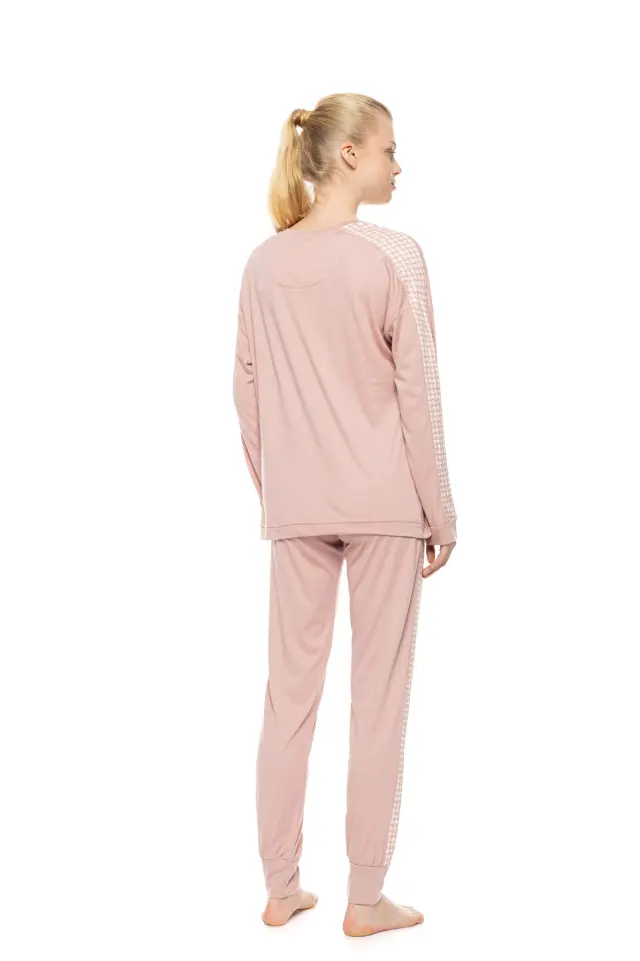 Pink Label Petite Rose Plaid σετ γυναικεία χειμερινή πυτζάμα W1959-1 2