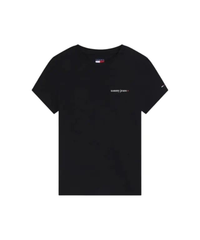 Tommy Hilfiger - Γυναικείο T-shirt Logo Slim Jersey DW0DW23479-BDS Μαύρο