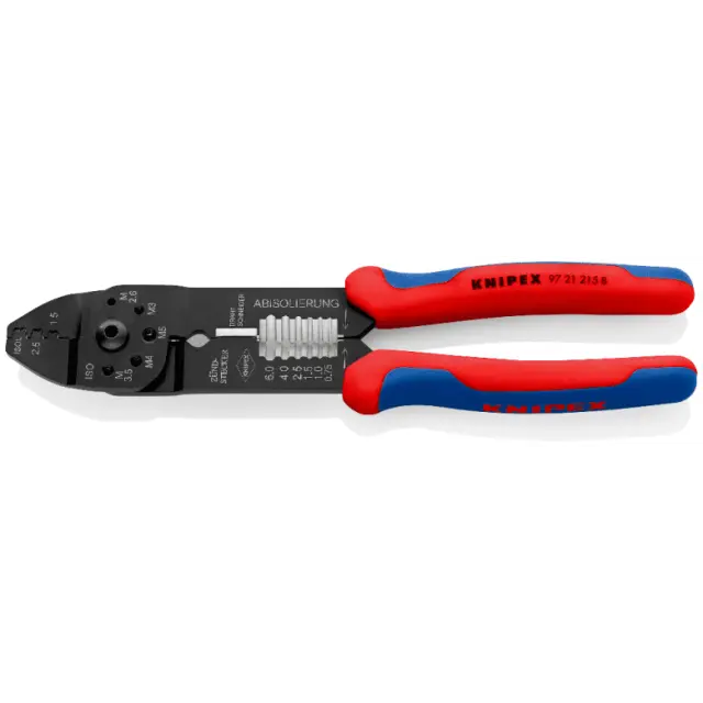 Knipex 9721215B- Πένσα για ακροδέκτες ανοιχτού τύπου, καρέ 0,5-2,5 No215mm