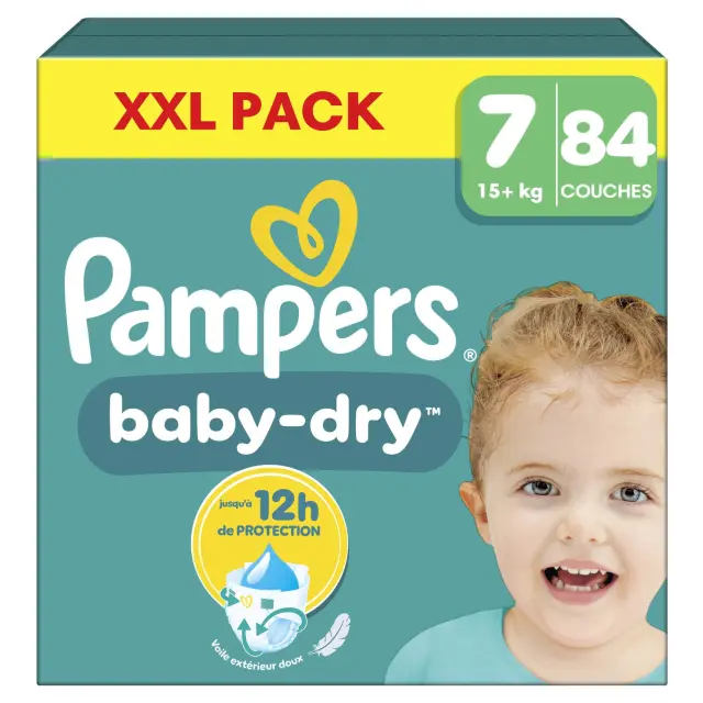 Pampers πανες baby dry XXL PACK no7 15+kg 84 τμχ