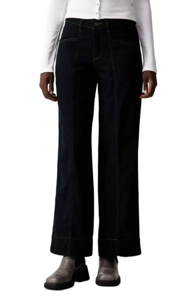 Guess γυναικείο παντελόνι τζιν wide leg W6YA05D1179-1