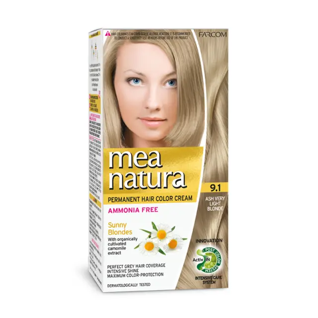 Mea Natura Set Χωρίς Αμμωνία 60ml 9.1 Ξανθό Πολύ Ανοιχτό Σαντρέ-20372