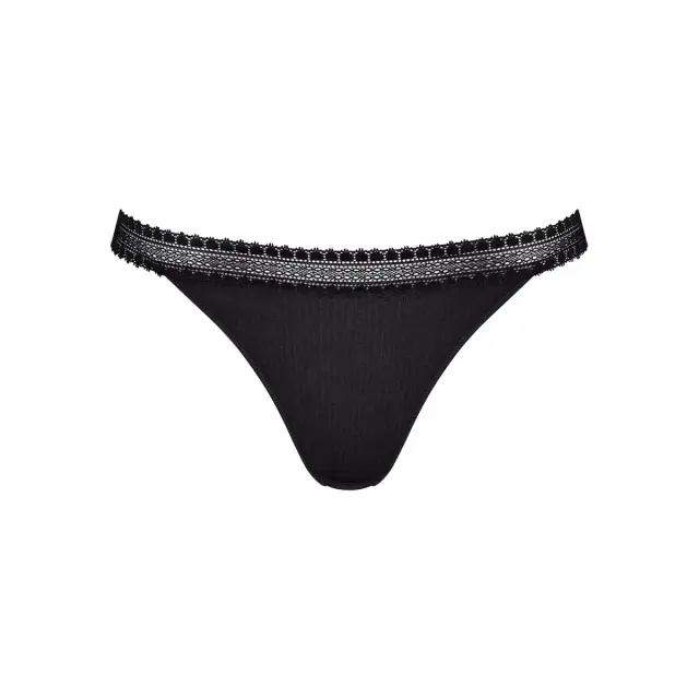 Sloggi Γυναικείο Slip Go Ribbed Tanga - Διπλό Πακέτο, Χρώμα Μαύρο 2