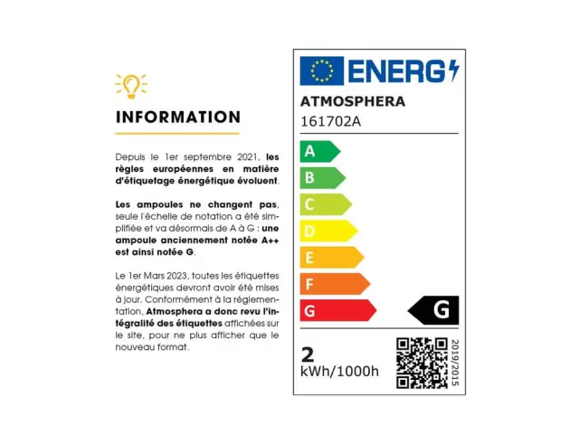 Λάμπα LED Teardrop Twisted Bulb Atmosphera για ντουί E27, 2W , Θερμό Λευκό 161702A 3