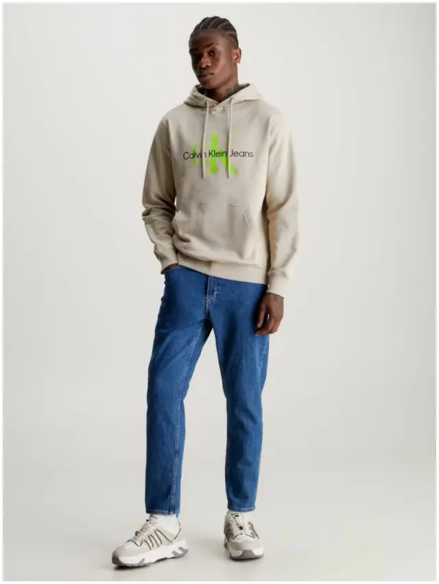 Calvin Klein - Ανδρικό Seasonal Monogram Φούτερ J30J320805-0IO Μπεζ 2