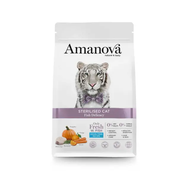 Amanova Grain Free Sterilised Cat Fish Delicacy 1,5Kg Μονόχρωμο