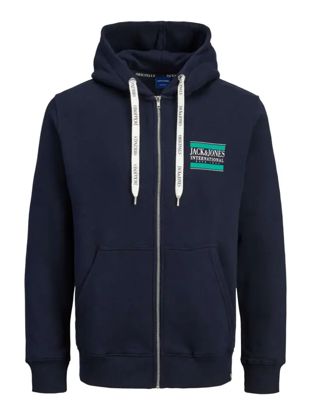JORINTERNATIONAL ZIP SWEAT HOOD LN Navy Blazer