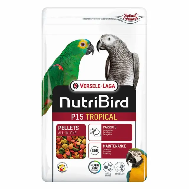 NutriBird P15 Tropical - Pellets Συντήρησης Μεγάλων Παπαγάλων - 1kg