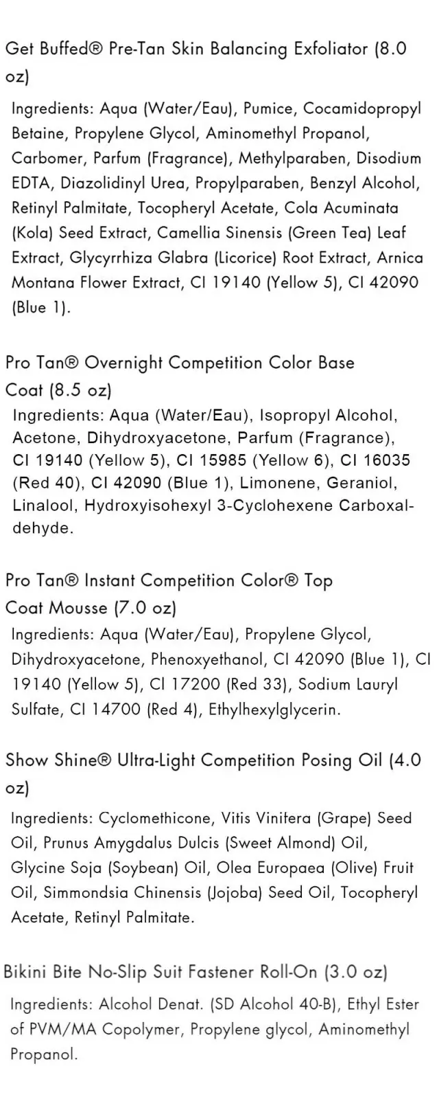 Pro Tan Female/Bikini Kit 2