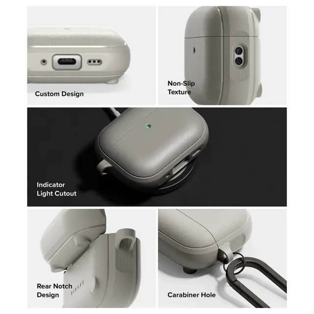 Ringke Onyx Magnetic Magsafe Apple Airpods Pro 3 Warm Gray 3