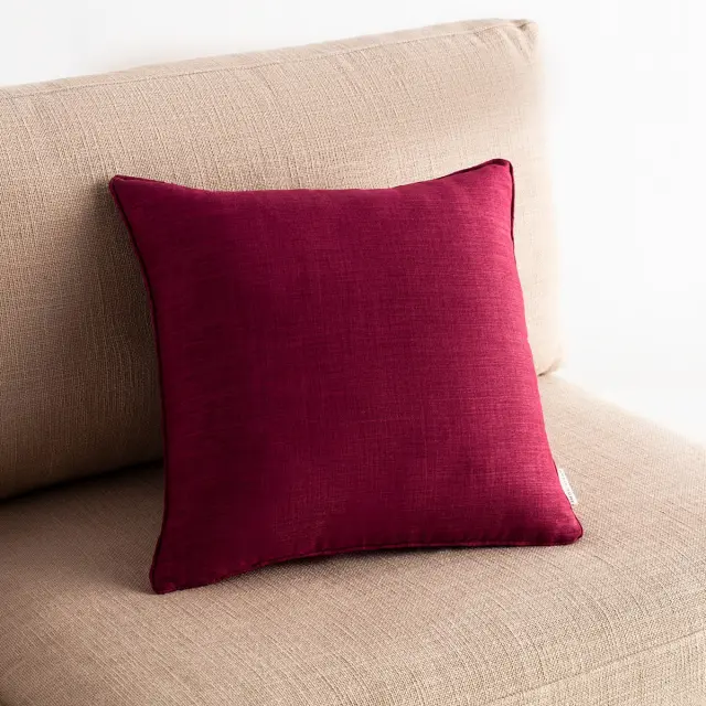 Μαξιλαροθήκη 43x43 GOFIS HOME Chrome Red Leather