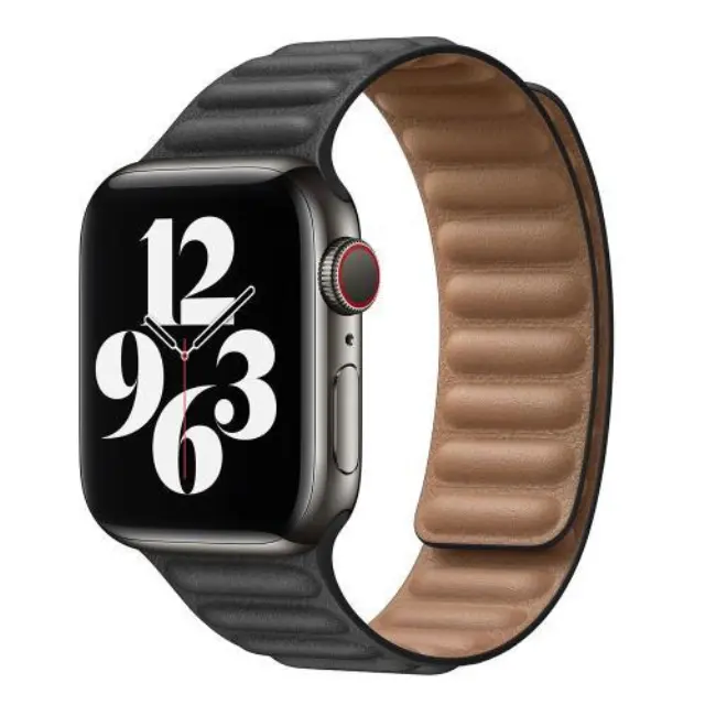 Λουράκι Devia Elegant Leather Apple Watch (38/ 40/ 41/ 42mm) Two-Tone Μαύρο N62109