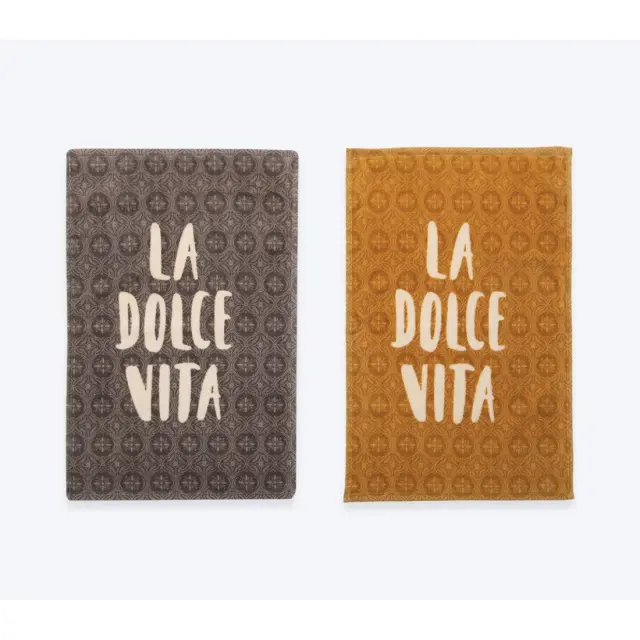 Nef-Nef Homeware Ποτηρόπανο La Dolce Vita Βελουτέ 40x60 Mustard 2