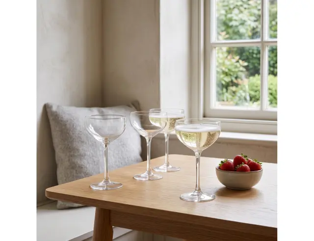 Σετ Ποτήρια Σαμπάνιας/Coctail Excellent Houseware Γυάλινα χωρητικότητας 240ml - 4 τεμάχια CC7000740