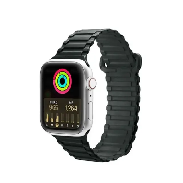 Dux Ducis Strap (Armor Version) Strap Apple Watch Ultra, SE, 9, 8, 7, 6, 5, 4, 3, 2, 1 (49, 45, 44, 42mm) Silicone Magnetic Strap Bracelet Green
