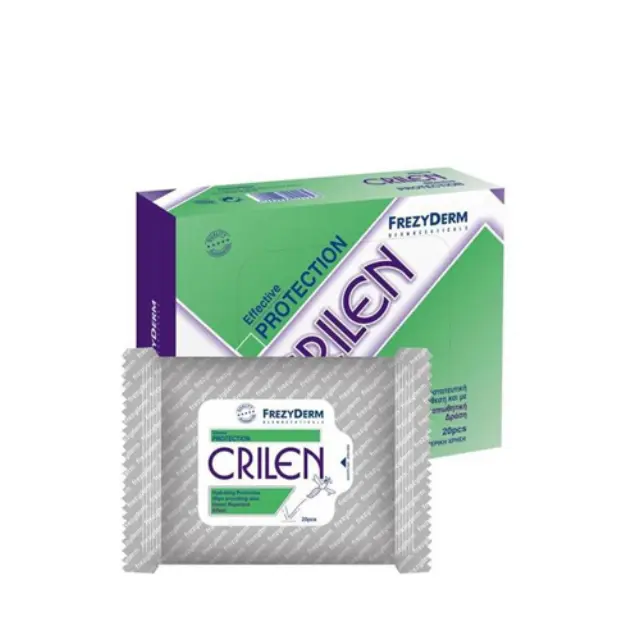 Frezyderm Crilen Wipes Εντομοαπωθητικά Υγρά Μαντηλάκια, 20 wipes