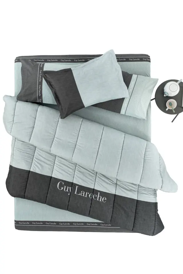 ΠΑΠΛΩΜΑ ΥΠΕΡΔΙΠΛΟ(220×240) KENT AQUA GREY GUY LAROCHE