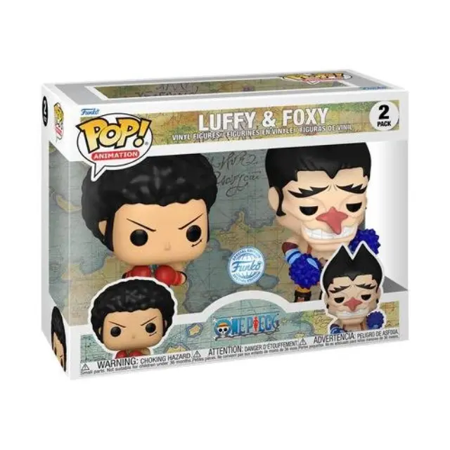 Funko Pop! 2-Pack Animation: One Piece - Monkey D. Luffy + Foxy* (Special Edition) Vinyl Figures