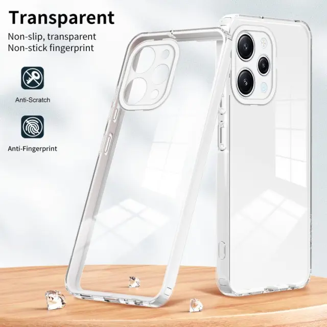 Back Cover 3 in 1 TPU Προστατευτική Θήκη Xiaomi Redmi 12 4G - Clear/ White OEM 2