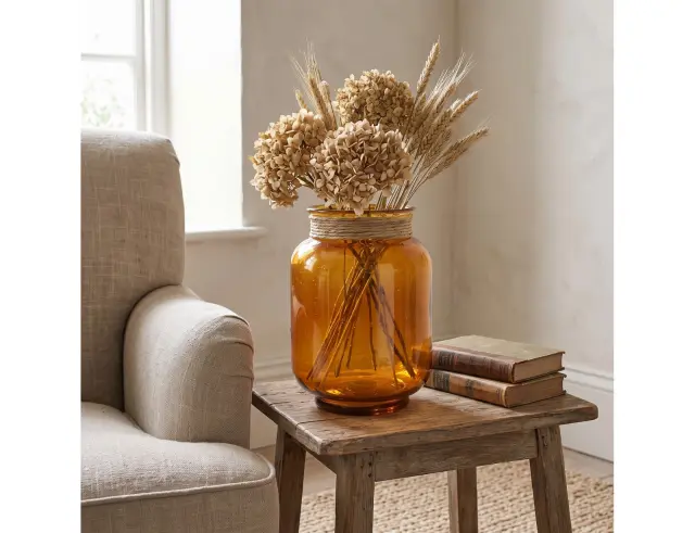 Διακοσμητικό Βάζο Glass Drops Hurricane Florero Enea (E4756DB48) Aπό 100% ανακυκλωμένο γυαλί, Χωρητικότητας 5L, Διαστάσεων Ø 20 x Υ 25 cm, Topaz E4756DB48