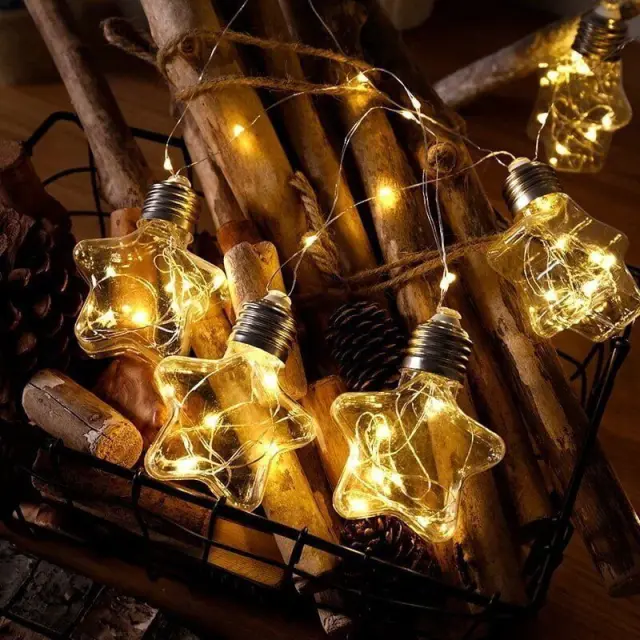 LED χριστουγεννιάτικα φωτάκια θερμό φως 3m 10 τεμάχια - Christmas deco lights 290064 3