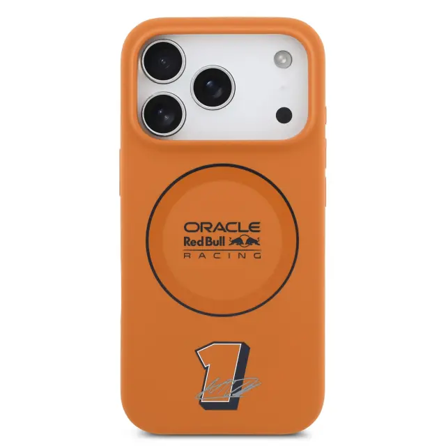 Red Bull Silicone Blue Ring MagSafe Case for iPhone 17 Pro Orange 3