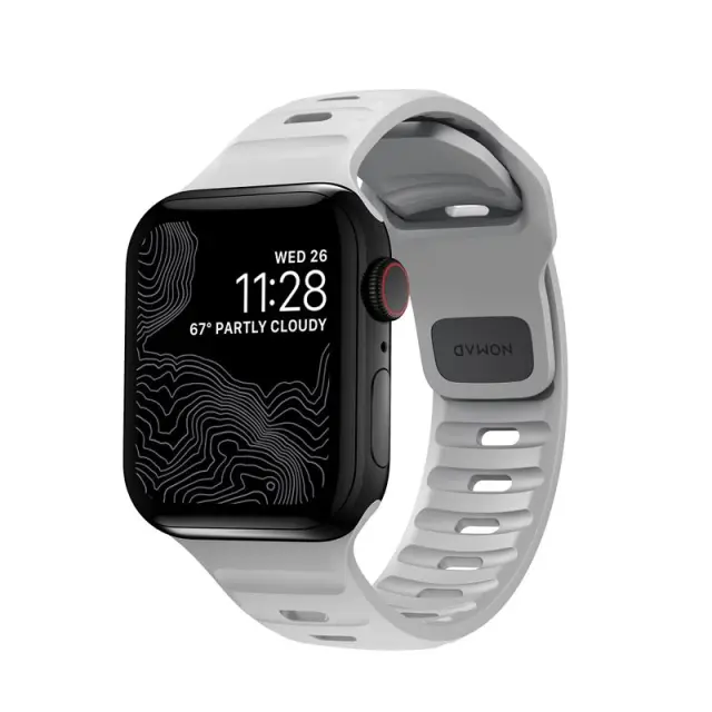 Nomad Sport Strap S/M, grey - Apple Watch 42mm/41mm/40mm/38mm