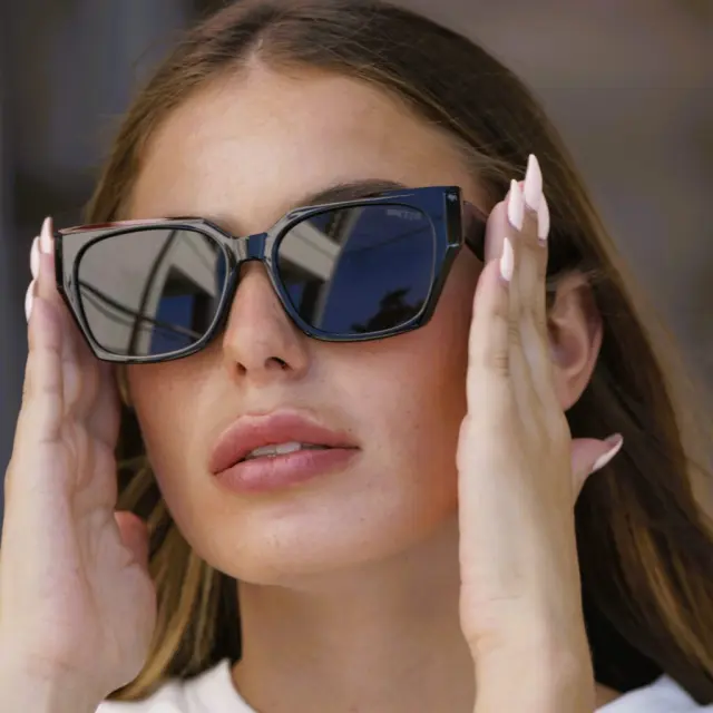 Ghetto Cat Eye Sunglasses L Black Frame For Women 3