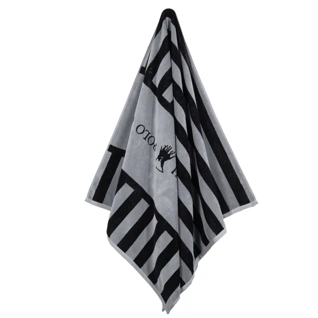 Πετσέτα Θαλάσσης 90x180 400gsm Greenwich Polo Club Essential 5234 Grey 100% βαμβακερό 2