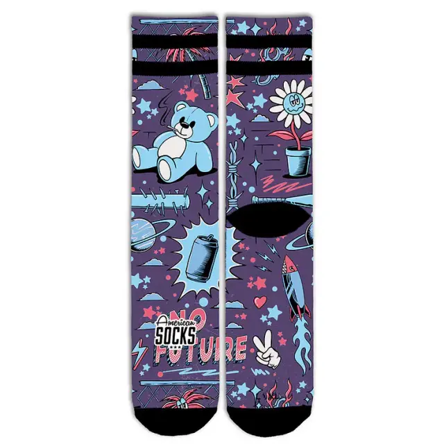 American Socks No Future Mid High Signature Κάλτσες Streetwear Unisex - 37-41 (S/M) 2