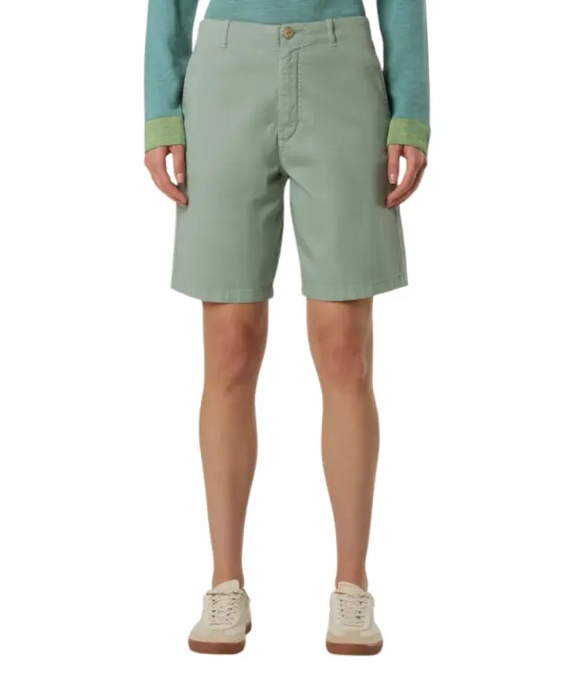 North Sails - Γυναικεία Βερμούδα High-waisted chino 074792-000-0428 Πράσινο Ανοιχτό 2