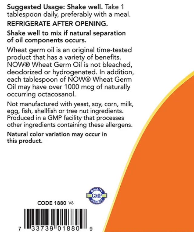 Now Foods Wheat Germ Oil Liquid 3