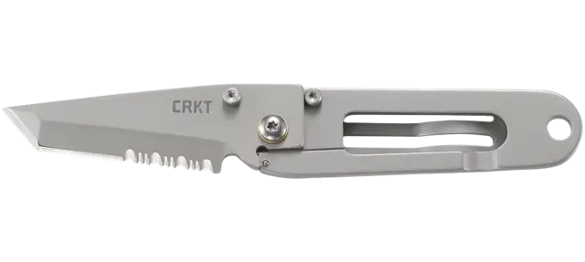 CRKT K.I.S.S. SILVER W/TRIPLE POINT SERRATIONS