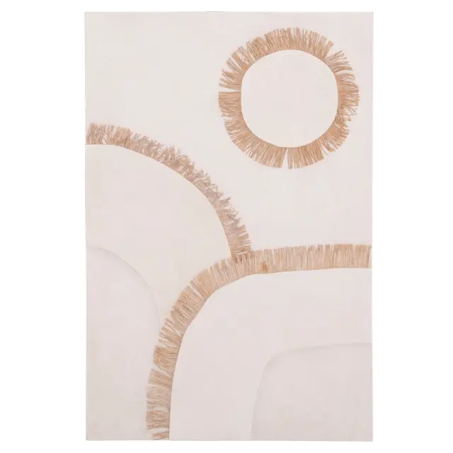 ΠΙΝΑΚΑΣ ΟΡΘΟΓΩΝΙΟΣ ΣΕΙΡΑ SANTORINI HM4531 MDF ΥΠΟΛΕΥΚΟ-ΔΙΑΚΟΣΜΗΣΗ ΜΠΕΖ 80x4,5(πάχος)x120Υεκ. - Single Size