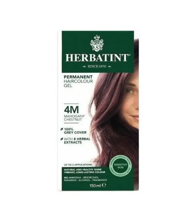 Herbatint Permanent Haircolor Gel 4M Καστανό Μαόνι