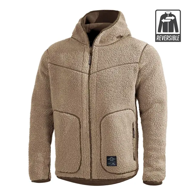 IANOS SHERPA 2-IN-1 REVERSIBLE FLEECE JACKET | K09057 127-KHAKI/RAL7013