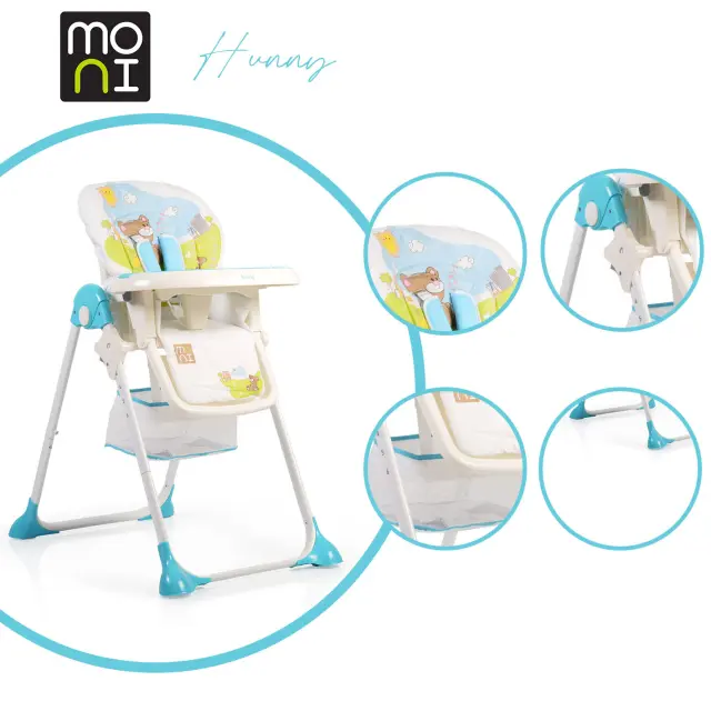 MONI - High chair Hunny blue - 3800146238889