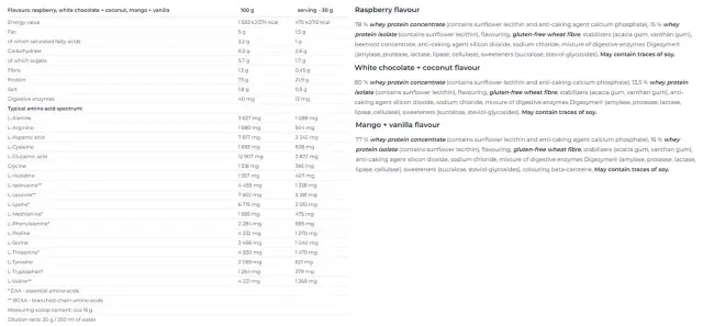 Nutrend 100% Whey Protein White Chocolate Coconut, 30 g 2